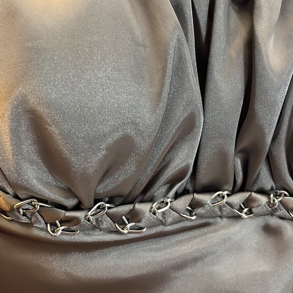 Byer Dressy Silver Satin top. Size small. - Picture 2 of 4